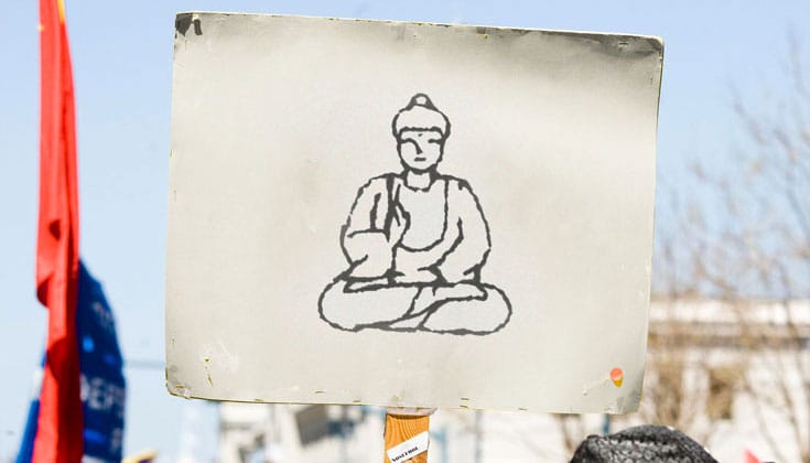 Budda icon by Freepik. Photo by Thomas Hawk.