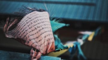 Tibetan prayer flags.
