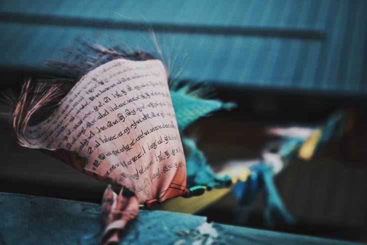 Tibetan prayer flags.