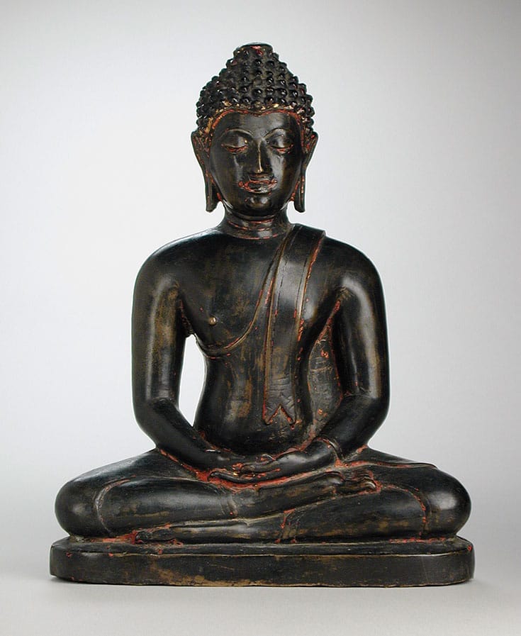 Thai sculpture of Buddha Shakyamuni.