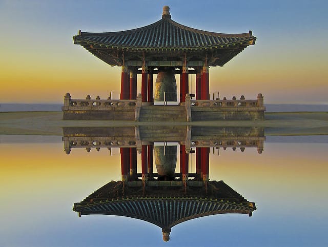 Pagoda at sunset