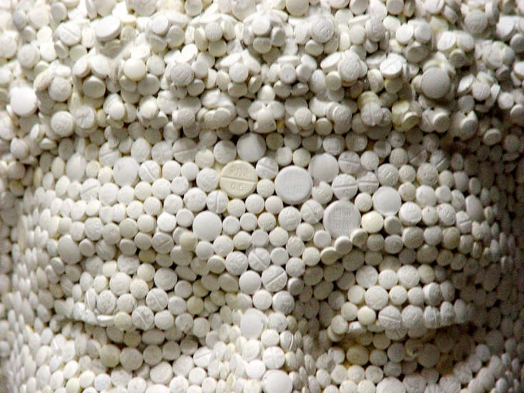 Buddha made of pills.