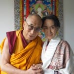 The Dalai Lama and Aung Sang Suu Kyi meet together in Prague, praise Vaclav Havel at human rights conference