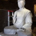 Tsewang Dorji crafting new Buddha statue for Palyul Foundation of Canada