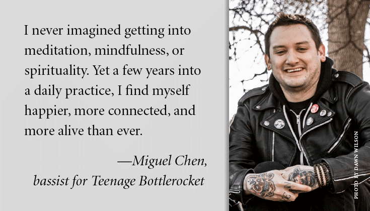 Miguel Chen Teenage Bottlerocket Buddhism Meditation Punk Rock Music Culture