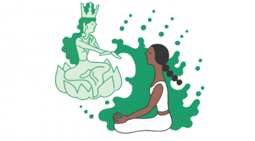 Tomi Um Shambhala Sun Buddhist Illustration Green Path Earth Lion's Roar Buddhism