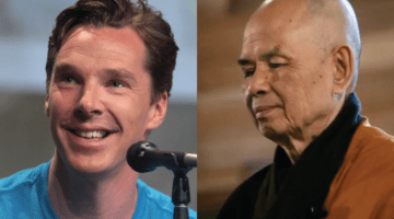 Benedict Cumberbatch and Thich Nhat Hanh.