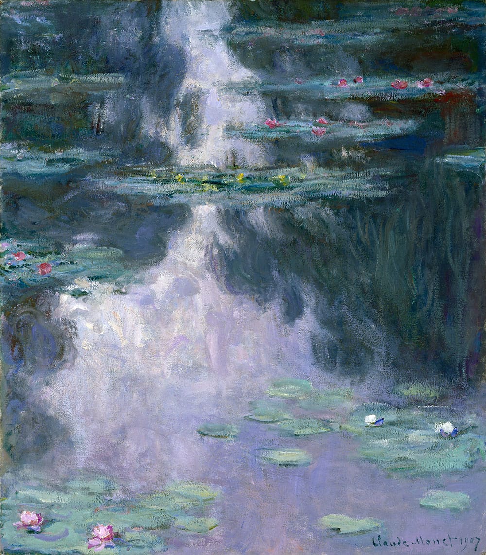 Claude Monet Water Lilies (Nymphéas), 1907. Oil on canvas. Museum of Fine Arts, Houston Gift of Mrs. Harry C. Hanszen. Courtesy Bridgeman Images.