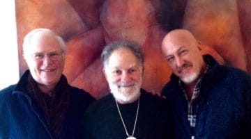 Bernie Glassman (center), flanked by Chris Queen and Tony Stultz.