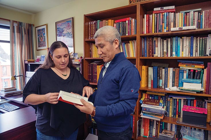Thupten Jinpa and his wife, Sophie, who works with him on his translation projects as coordinator, administrator, and more. Photo by Christine Guest.