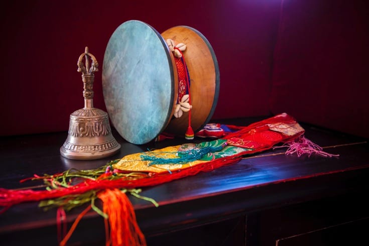 Tibetan Buddhist practice supplies.
