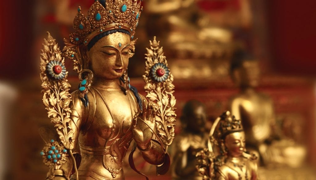 Tibetan Buddhist statues.