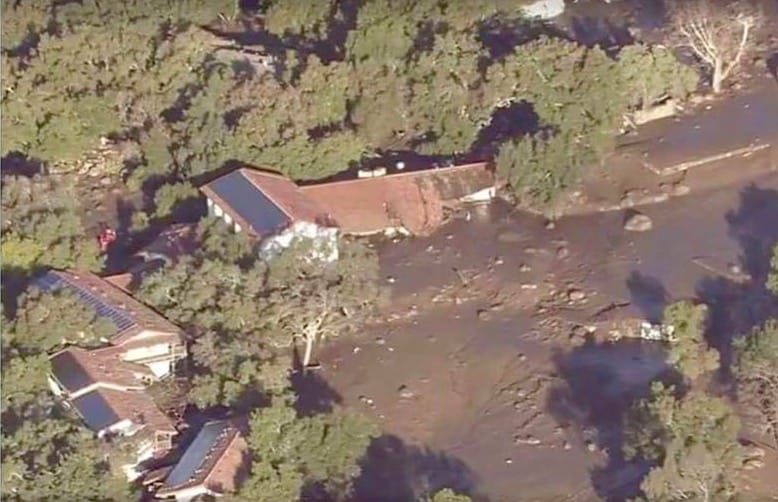 Mudslides at retreat center in Santa Barbara.