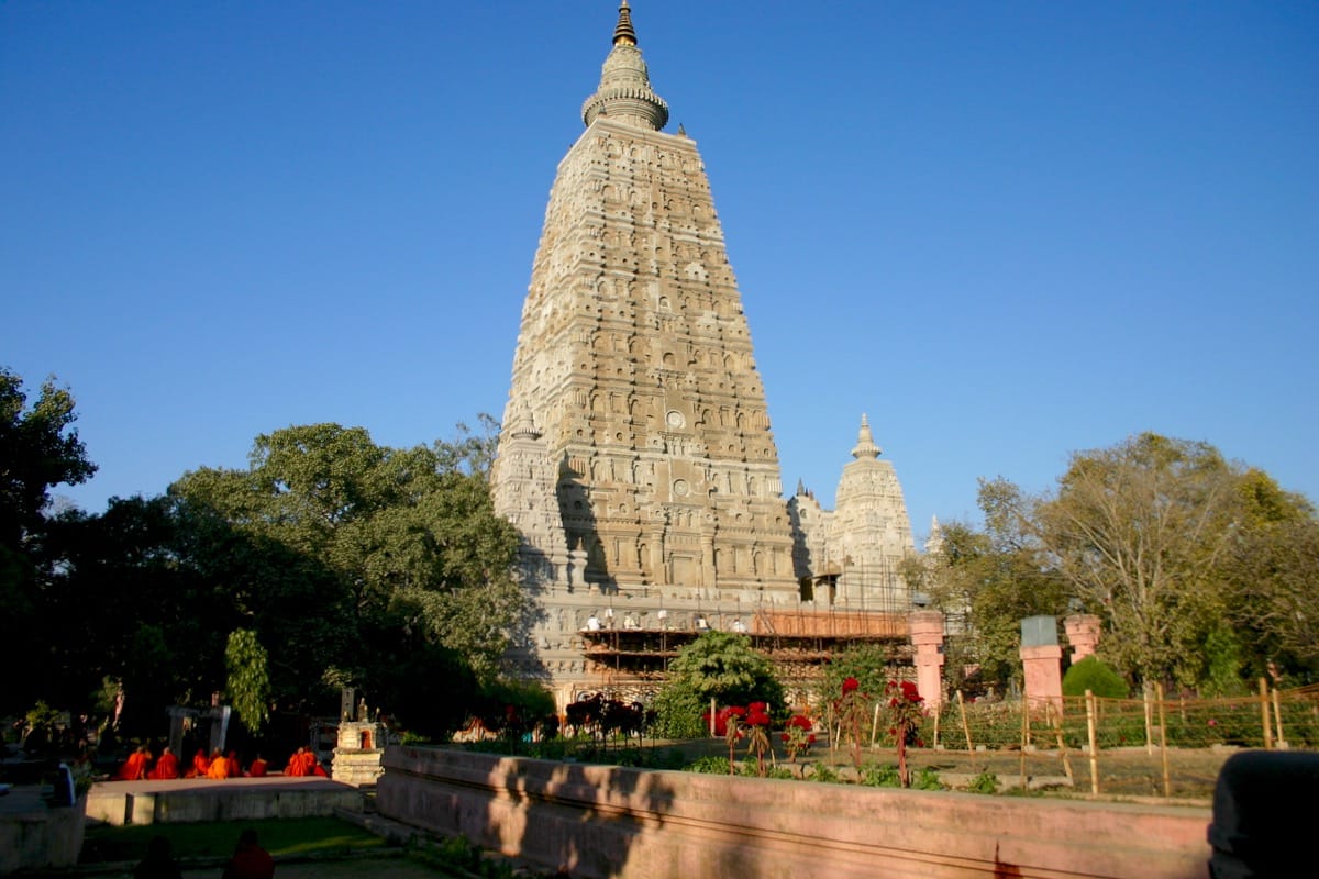 Mahabodhi temple.