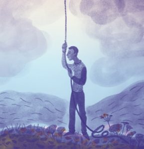 Man holding a rope