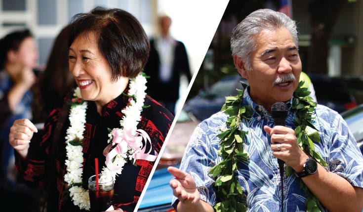 Colleen Hanabusa and David Ige