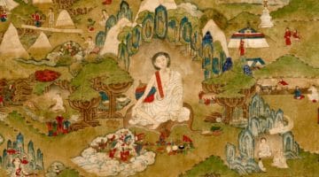 Thangka painting of Milarepa.