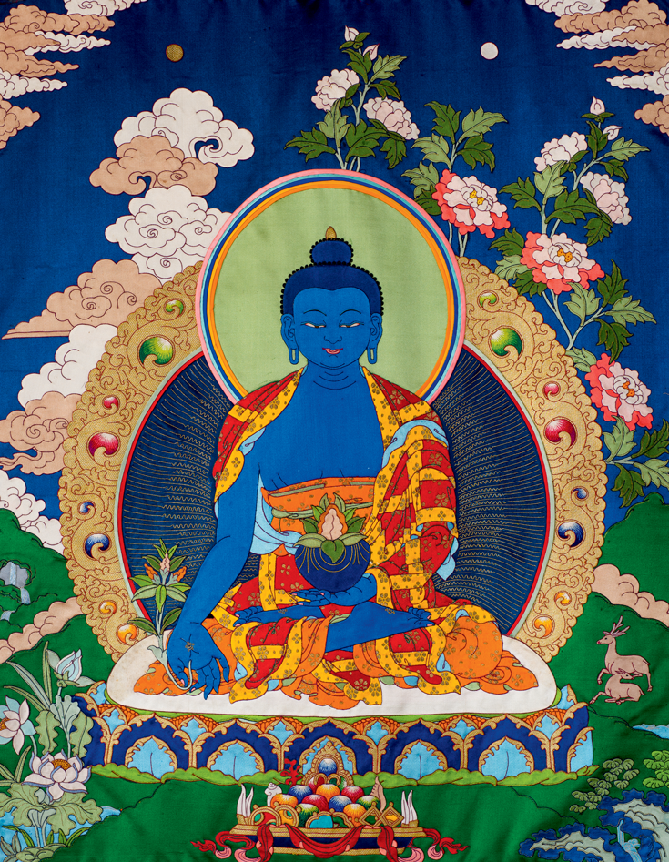 Buddha with lotus flower