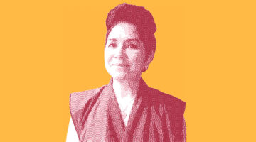 A digitized head shot of Pema Khandro Rinpoche